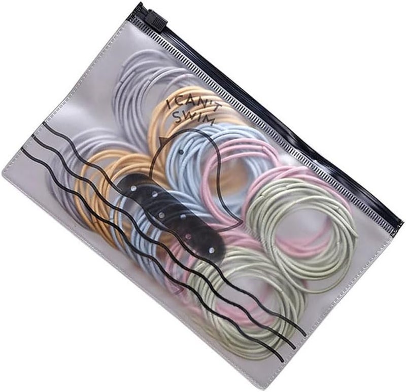 100pcs Black Colorful Hair Rope Elastic Hair Bands Thin Soft Hair Tie for Women Girls Hair Bobbles Hair Scrunchies Set Hair Accessories Light multicolor