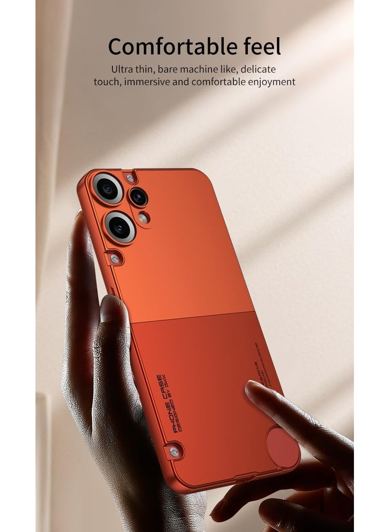 VKL Case Compatible with Nothing CMF Phone 2 Pro 5G (2025 6.77") Ultra Thin Shell Filmmagnetic Adsorption Framework Color Blocking Matte Anti Drop Protective Cover (Orange Red) - Image 3