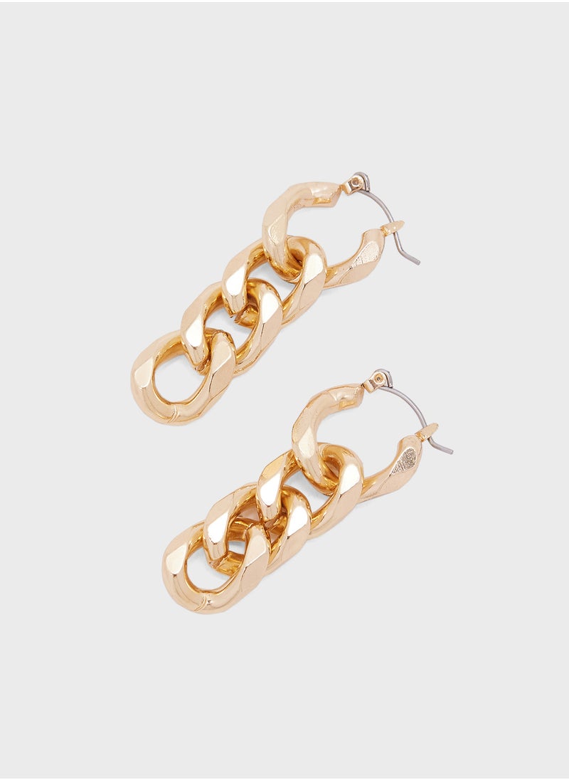 Ginger - Chunky Chain Drop Earrings - Image 1