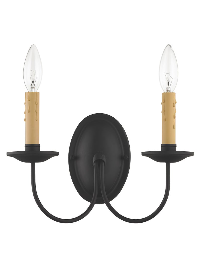Livex Lighting 4452-04 Heritage 2 Light Black Wall Sconce - Image 4