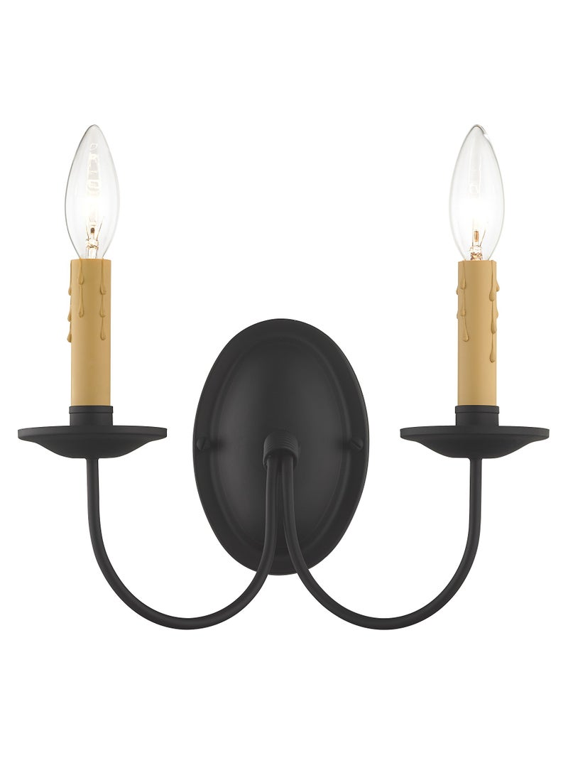 Livex Lighting 4452-04 Heritage 2 Light Black Wall Sconce - Image 1