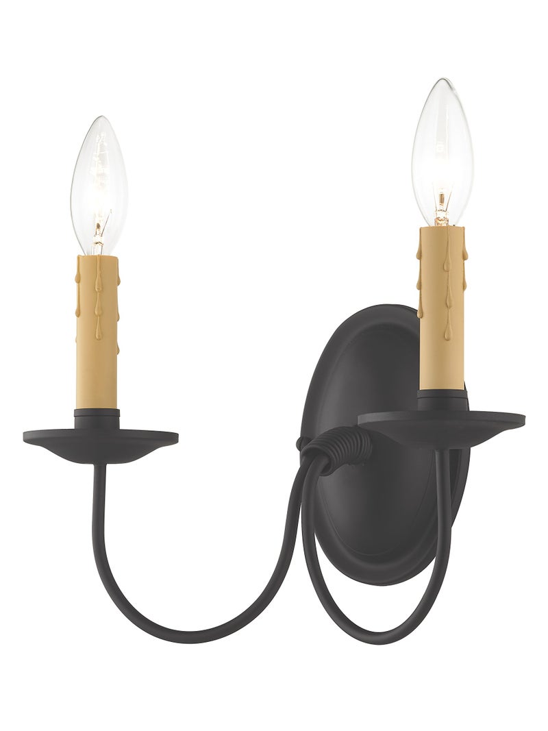 Livex Lighting 4452-04 Heritage 2 Light Black Wall Sconce - Image 5