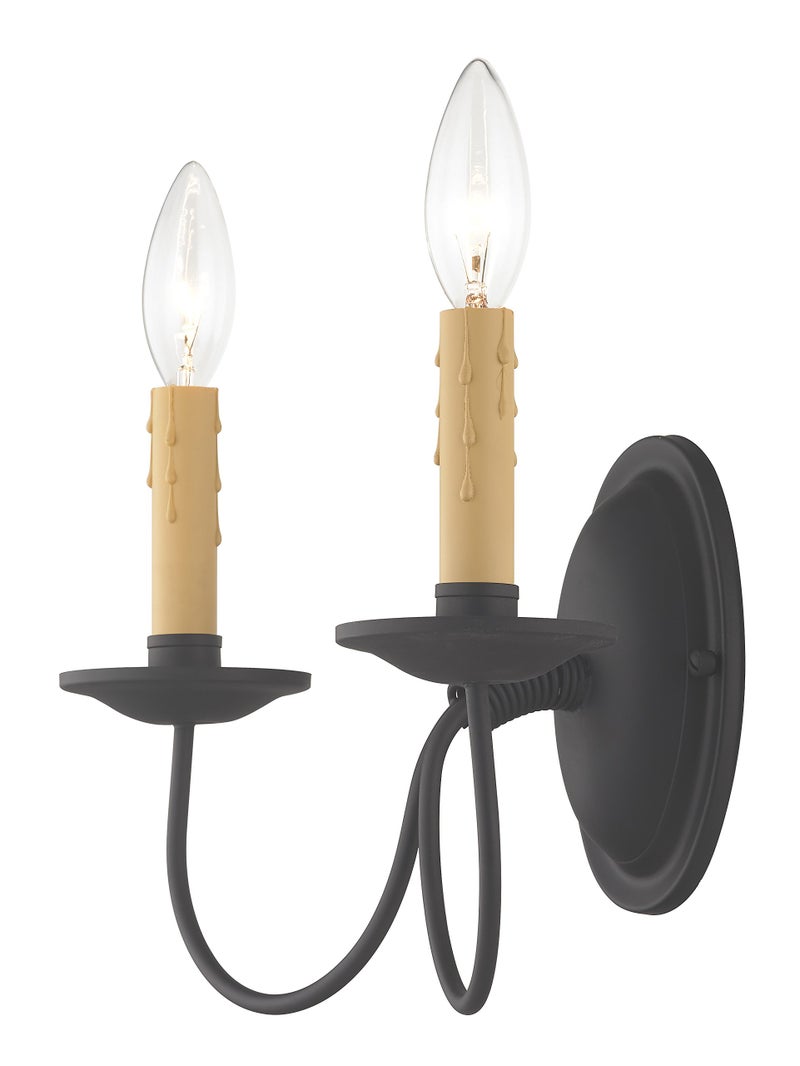 Livex Lighting 4452-04 Heritage 2 Light Black Wall Sconce - Image 3