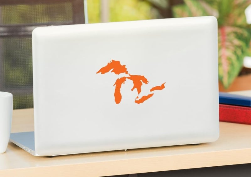 Nudge Printing Great Lakes Sticker Michigan Car Decal Premium Heavy-Duty Waterproof Vinyl for Bumpers, Windows, Laptops, Water Bottles or Coolers (Orange, 4.75" Wide) - Image 3