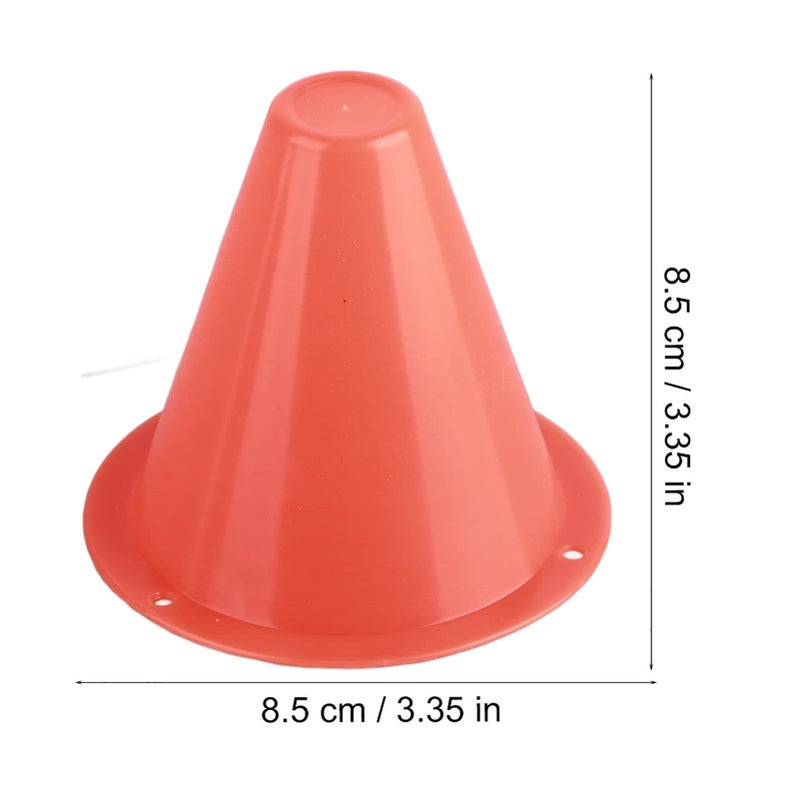 10 Orange Soccer Training Cones 3.35 Inch Plastic Field Markers for Indoor Outdoor Activity - Image 3