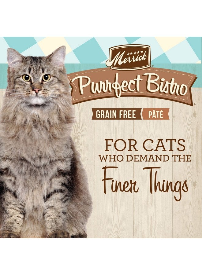 ميريك طعام القطط البالغة المعلب الناعم الخالي من الحبوب Merrick Purrfect Bistro، وصفة سمك السلمون عالية البروتين - (عبوة من 24 علبة) 3 أونصات - Image 2
