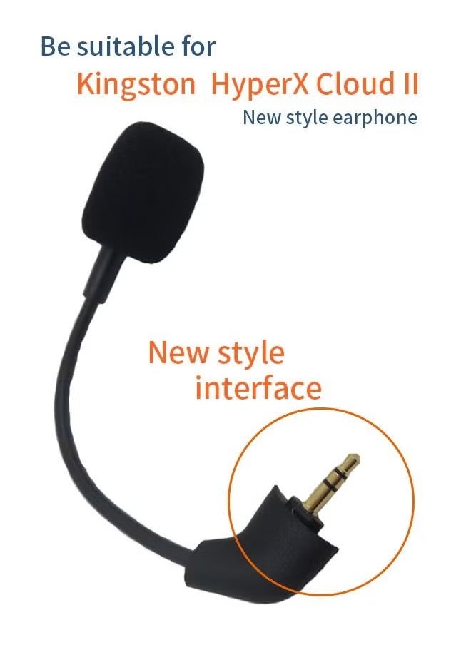 Generic - Replacement Game microphone suitable for Kingston HyperX Cloud 2 II Cloud Core Cloud Pro CloudX Xbox One Nintendo Switch PS4 Computer PC Gaming Headsets - Image 1