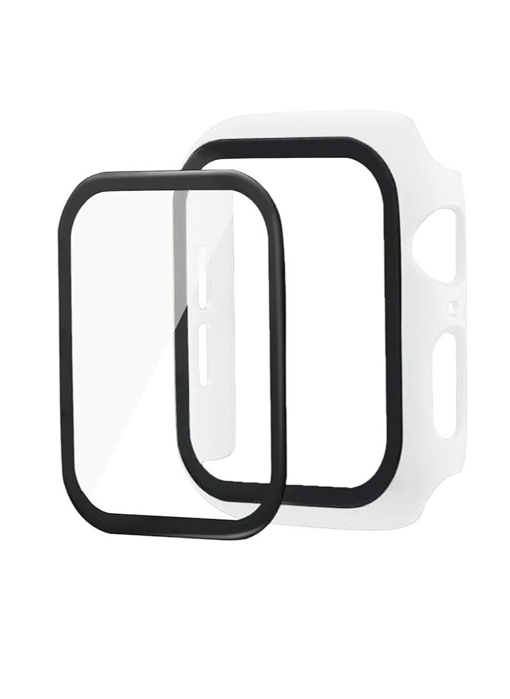 Generic - Band with Case Compatible with Apple Watch 45mm,Adjustable Silicone Sport Wristband Replacement, Strap With Cover Built-in Glass Screen Protector for iWatch Series 9 8 7 - Image 1