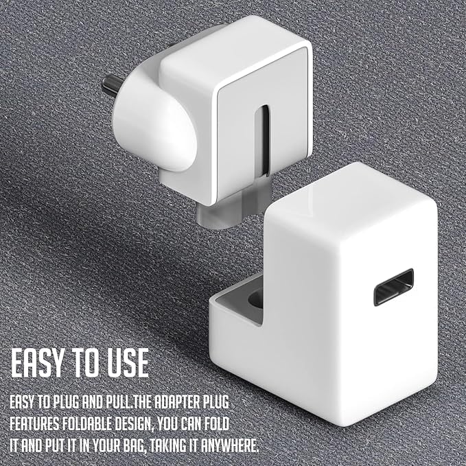 Wefly Laptop Charger Adapter Indian Style Plug & 3 Pin Plug for Big Power Socket Plug Style Duck Head Extension Cable for aple mac-Book Pro, Air, Retina (Indian Plug) - Image 3