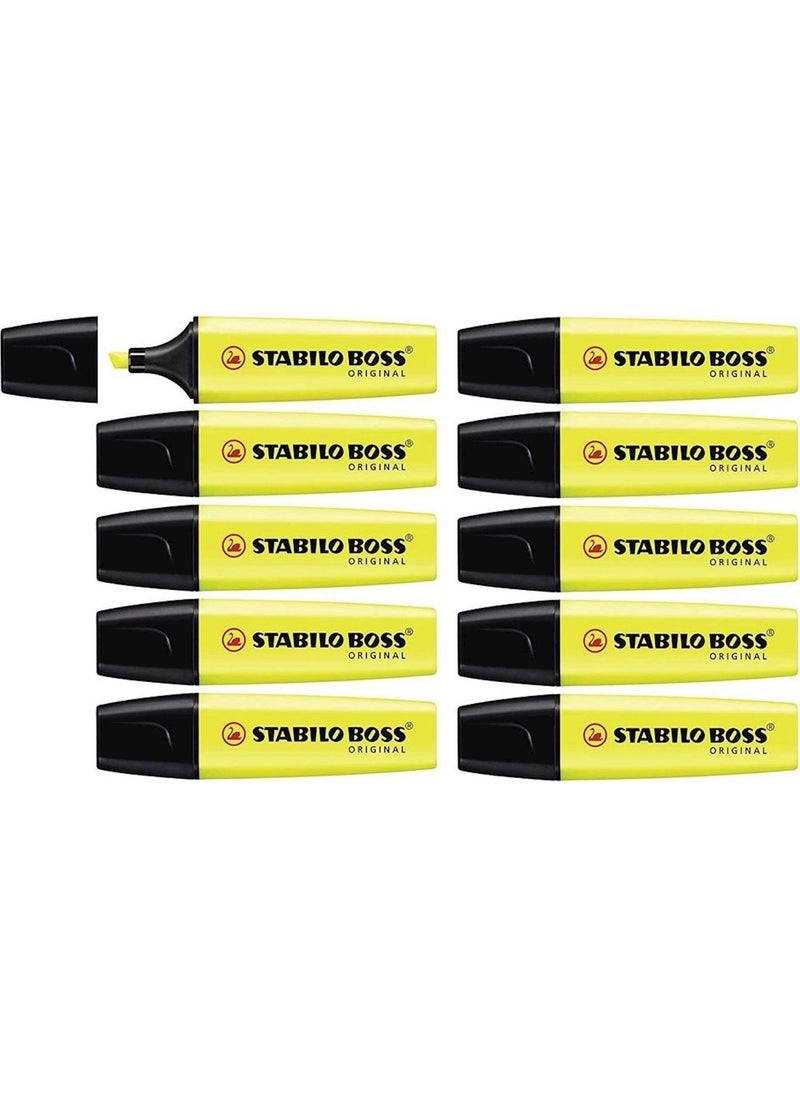 STABILO Boss Original Pastel Yellow Highlighter 10 pcs 