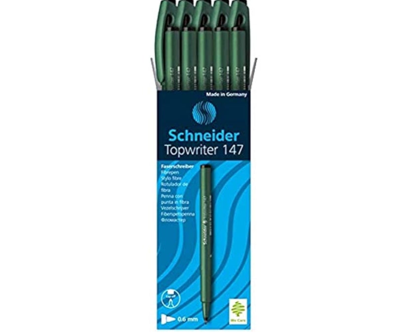 Schneider Topwriter 147 Pens Black, 10 Pieces
