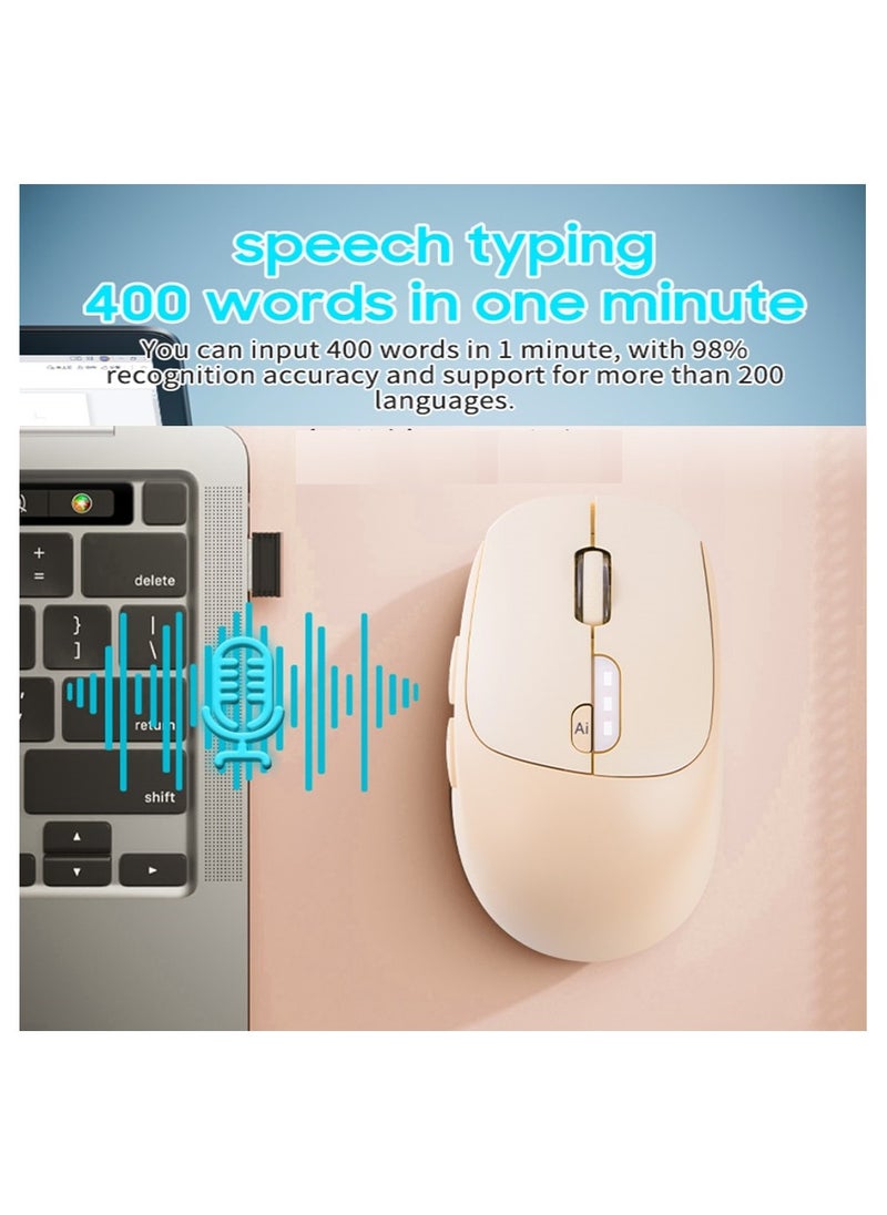 Chat GPT Mouse AI Smart Mouse Wireless Writing Mouse Intelligent Voice Mouse Voice Typing and Real-Time Translation Macaron