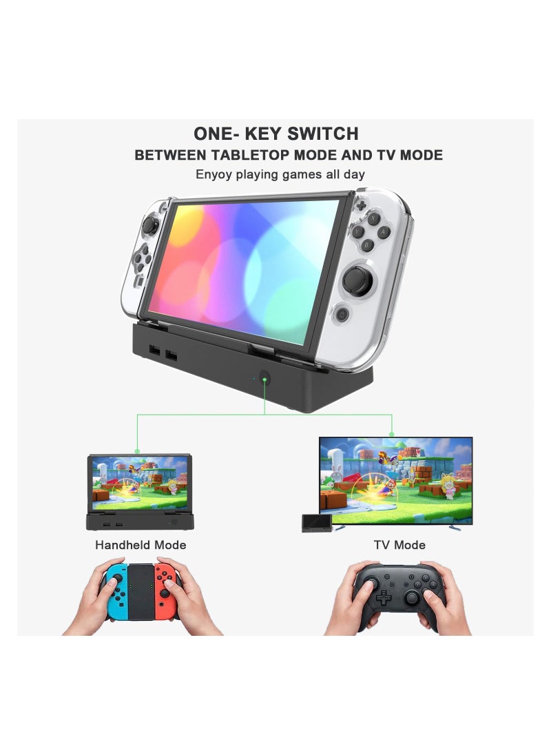 KASTWAVE - TV Dock Station for Nintendo Switch/Switch OLED, Portable Charging Dock Station Base with 4K HDMI Adapter/Type C Port/USB Port, USB C Chargeing Ports Replacement for Official Nintendo Switch - Image 1