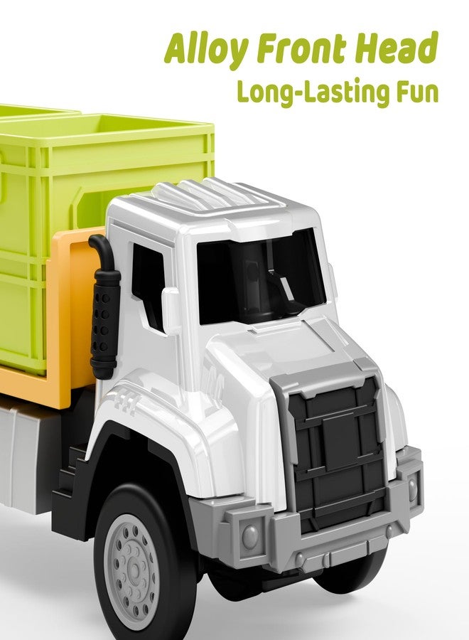 iPlay, iLearn Kids Friction Food Transport Truck Toys, Toddler Push Go Car Vehicle W/Storage Boxes & Foods, Alloy Head Cargo Carrier Play Trucks, Birthday Stocking Gift for 3 4 5 Year Old Boy Girl - Image 3