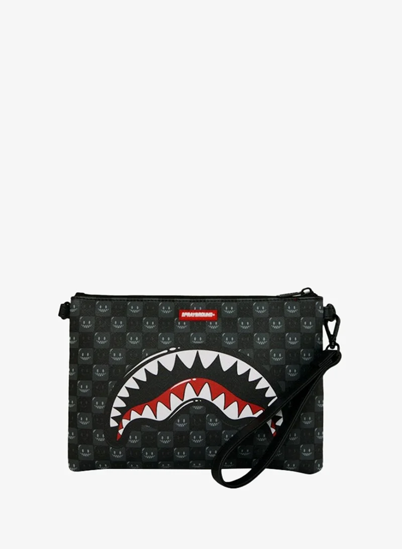 Sprayground  SHARKS IN PARIS BUBBLY BLACK CHECK POUCHETTE  | Best Price UAE
