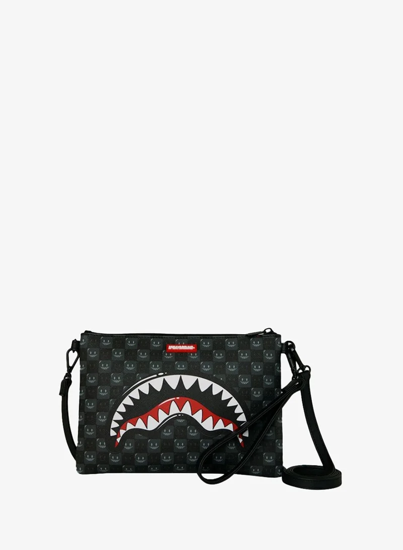 SHARKS IN PARIS BUBBLY BLACK CHECK POUCHETTE