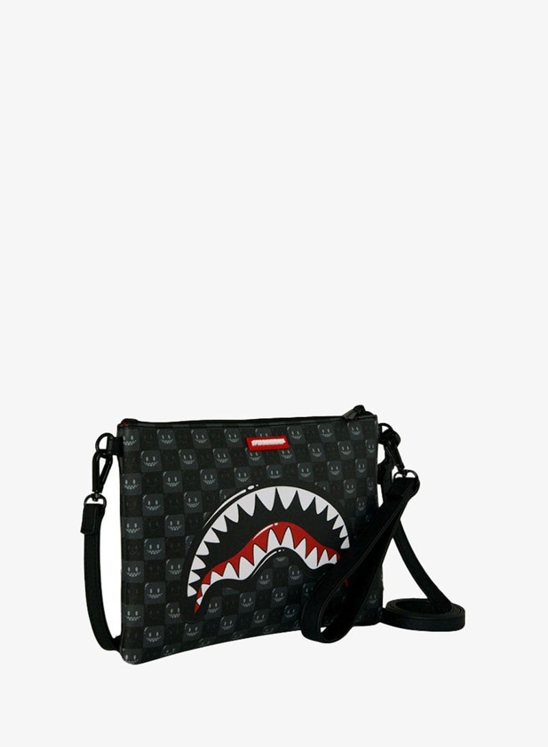 SPRAYGROUND SHARKS IN PARIS BUBBLY BLACK CHECK POUCHETTE - Image 2