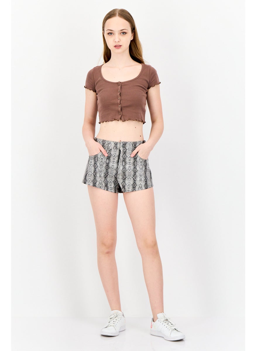 Pimkie Women Snakeskin Basic Short, Multicolor  - Image 4