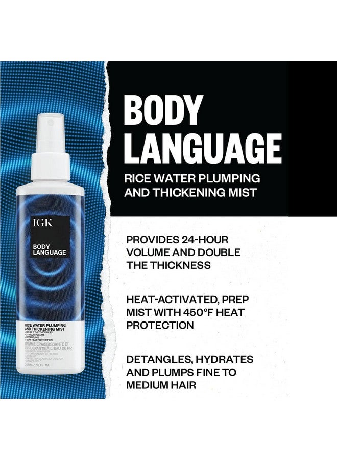 IGK Body Language Rice Water Plumping and Thickening Mist 60 ml / 2 oz Travel - Image 2