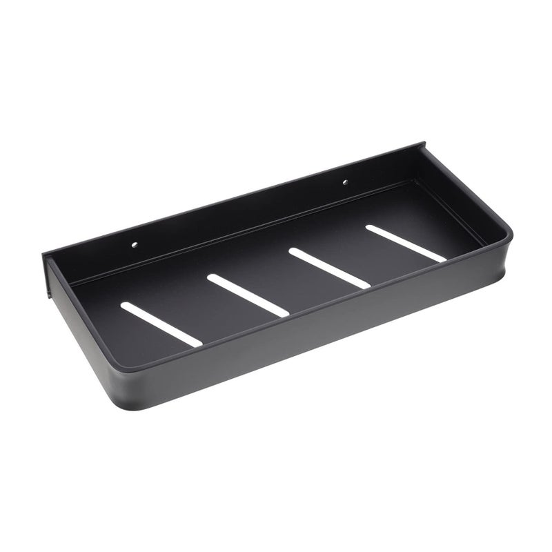 Elegant Wall Mounted Bathroom Storage Rack Holder Strong Load Black - Image 2