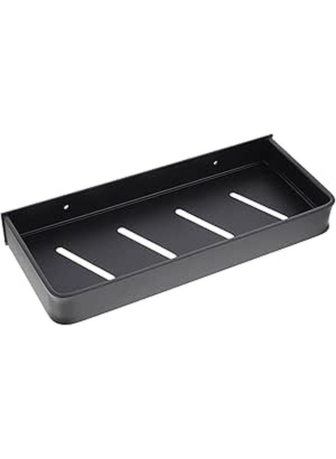 Elegant Wall Mounted Bathroom Storage Rack Holder Strong Load Black - Image 1