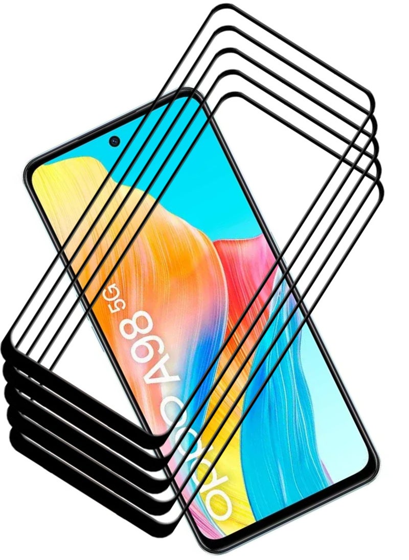 ACLIX 5 Pieces Antistatic ESD Dustproof Premium Quality High Definition Tempered Glass Screen Protector Designed For Oppo A98 - Image 1