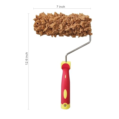 Hanroy Sponge Paint Roller Small 7" for Texture Painting Decorators Brush Tool, Fast and Easy Pattern Art Sponge Roller for Home Wall(RM478K) - Image 5