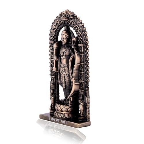 Craftam Lord Ram Zinc Idol | Ram Darbar Murti for Car Dashboard & Home Temple | Shri Ram Statue for Pooja Room & Gift Purpose (2.7 Inch, Antique Finish) - Image 5