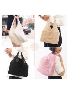 KASTWAVE 4 Pcs Magic Stretch Bag Pleated Bag, Portable Reusable Large Capacity Retractable Eco Shopping Bags Fruit Vege Grocery Bag  - Image 3