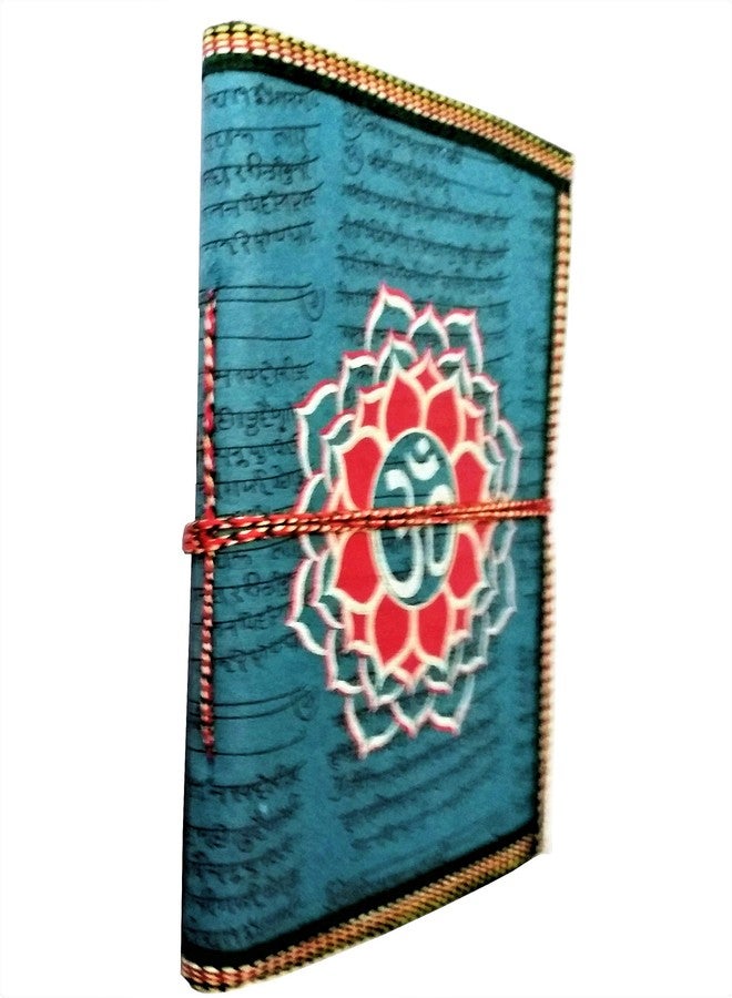 Purpledip Handmade Paper Journal 'Om Mandala': Vintage Diary Notebook With Thread Closure 6 * 8 inch 48 unruled sheets (11490) - Image 5