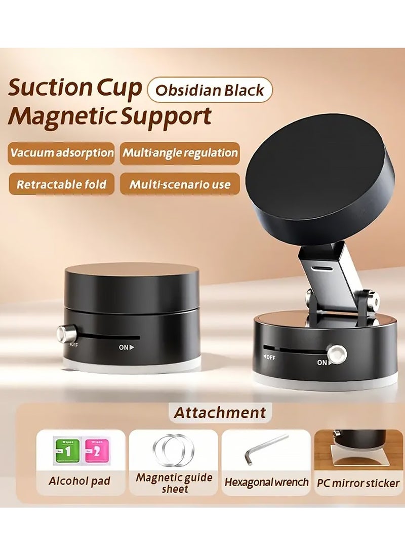 X-level Rotatable Car Suction Phone Mount,Upgraded Vacuum Magnetic Suction Car Phone Mount, Double Sided Universal Smart Holder for Car/Gym/Mirror/Smooth Surface (Black) ﻿  - Image 1