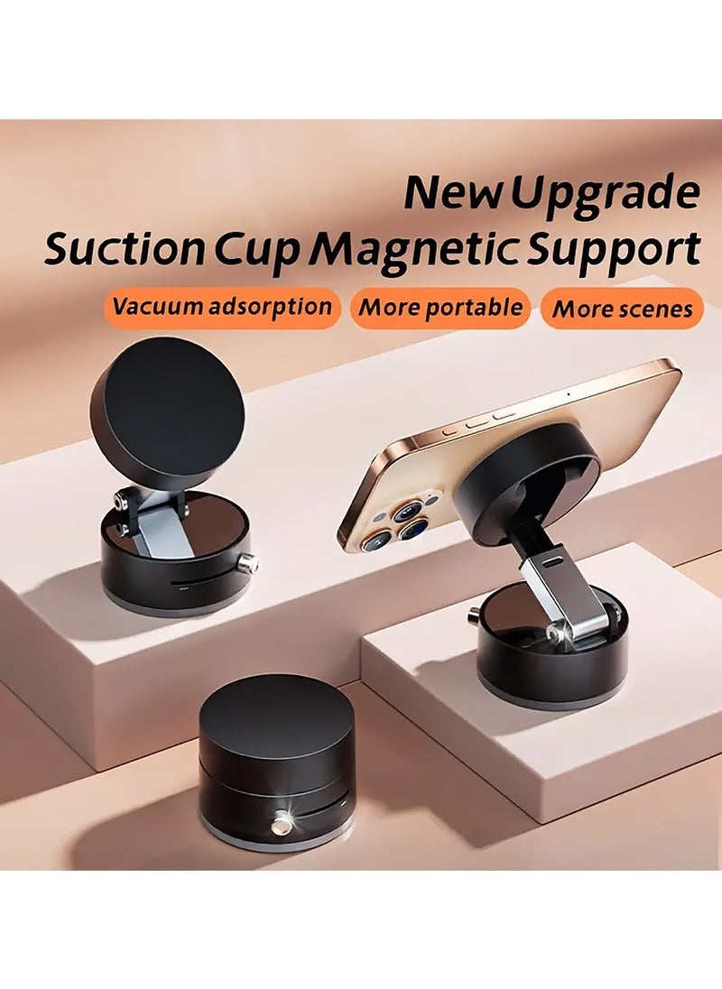 X-level Rotatable Car Suction Phone Mount,Upgraded Vacuum Magnetic Suction Car Phone Mount, Double Sided Universal Smart Holder for Car/Gym/Mirror/Smooth Surface (Black) ﻿  - Image 5