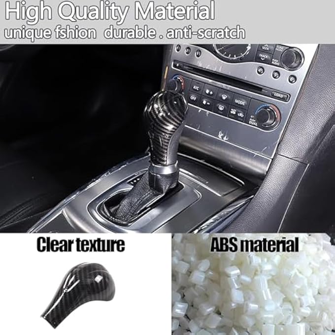 غطاء مقبض ناقل الحركة متوافق مع نيسان باترول 2013 2014 2015 2016 2017 2018 / إنفينيتي G37 G35 G25 Q40 FX35 FX37 FX50 QX70 QX56 EX35 EX37 EX25 QX50 ، اكسسوارات نيسان باترول - Image 4