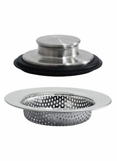 Excefore Kitchen Sink Strainer Stopper Kit, Anti Clogging Garbage Disposal Stopper, 4.5 Inch Stainless Steel Sink Drain Strainer - Sink Plug for Standard 3-1/2 Inch Kitchen Sinks 2 PCS  - Image 1