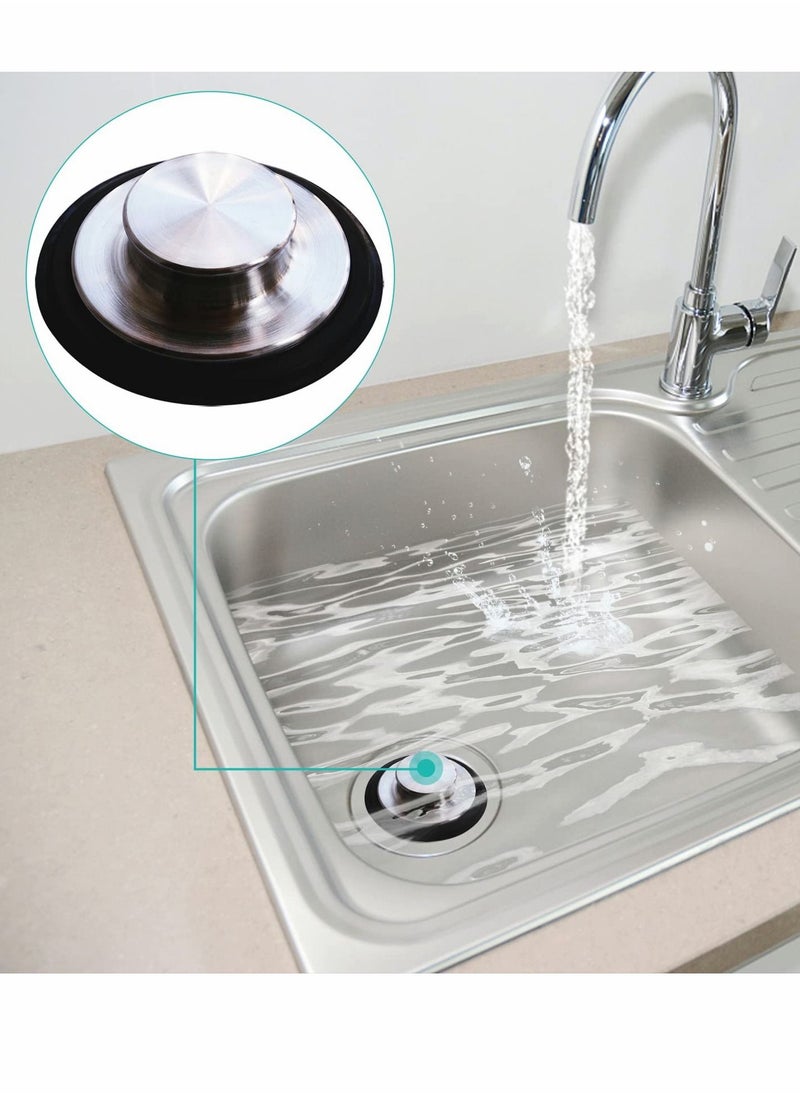 Excefore - Kitchen Sink Strainer Stopper Kit, Anti Clogging Garbage Disposal Stopper, 4.5 Inch Stainless Steel Sink Drain Strainer - Sink Plug for Standard 3-1/2 Inch Kitchen Sinks 2 PCS - Image 1