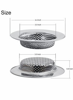 Excefore Kitchen Sink Strainer Stopper Kit, Anti Clogging Garbage Disposal Stopper, 4.5 Inch Stainless Steel Sink Drain Strainer - Sink Plug for Standard 3-1/2 Inch Kitchen Sinks 2 PCS  - Image 4