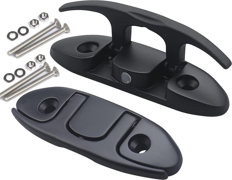 MX 4-1/2" Boat Folding Cleat Marine Dock Cleats Flip Up Boat Cleats Stainless Steel with Fastener Pack of 4 - Image 4