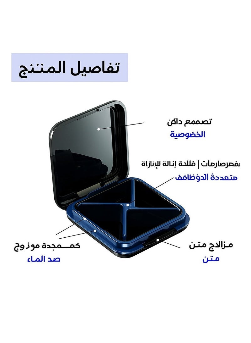 YOONISPRO Portable Pill Organizer Travel Medicine Storage Box – Compact Case for Vitamins, Fish Oils & Daily Pills, Fits Easily in Purse or Pocket - Image 2