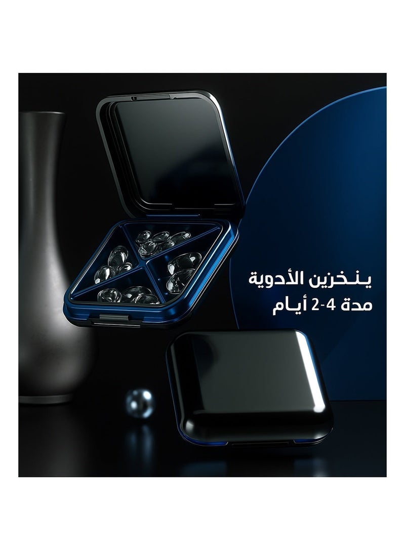 YOONISPRO Portable Pill Organizer Travel Medicine Storage Box – Compact Case for Vitamins, Fish Oils & Daily Pills, Fits Easily in Purse or Pocket - Image 4