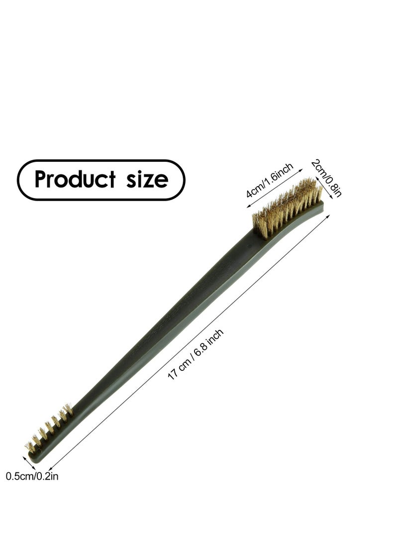 SYOSI Mini Wire Brush Set, Rust Paint Metal Cleaner, Cleaning Welding Slag and Rust, Handy Steel/Nylon/Brass Brush Set Suitable for Cleaning Paint/Rust/Dirt - Image 2