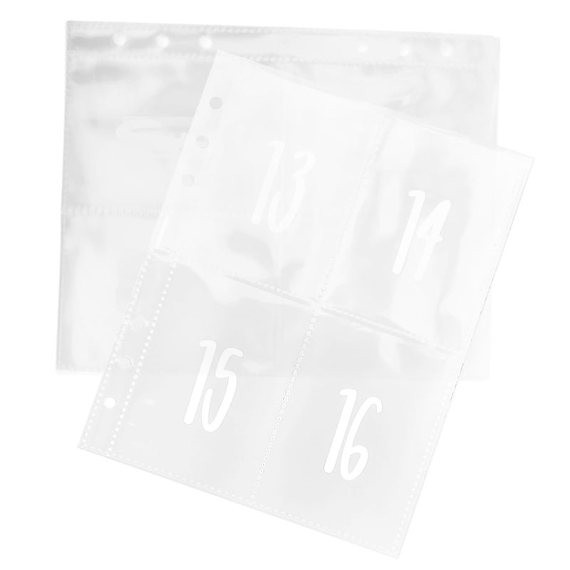 White Budget Binder Inserts 25 Sheets Envelopes Pockets Organizer Planner Folder Wallet Portable - Image 2
