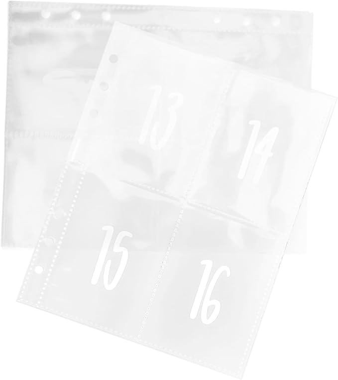 White Budget Binder Inserts 25 Sheets Envelopes Pockets Organizer Planner Folder Wallet Portable - Image 1