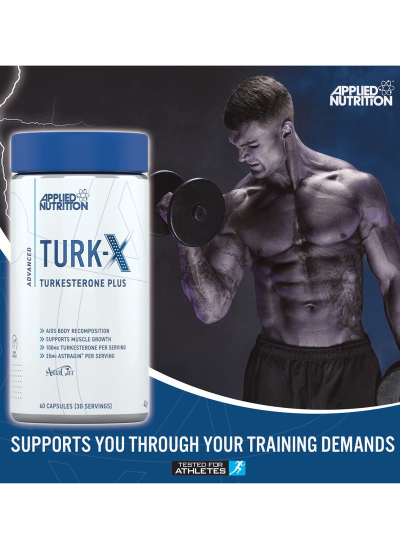 Applied Nutrition Turk-X Turkesterone Plus - Advanced Turkesterone 1000mg per Serving, Muscle Building & Recovery Supplement, Male Strength Enhancer (30 Servings - 60 Capsules)  - Image 3