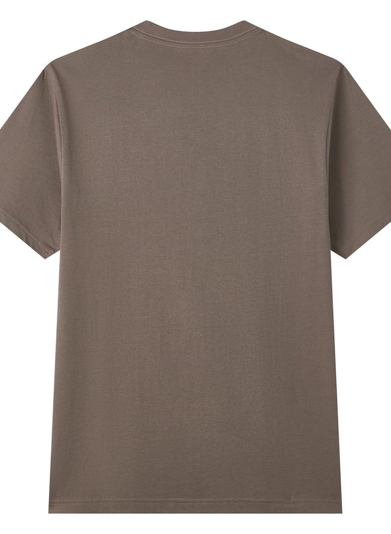 GIORDANO Men’s Slim Cotton Crew Neck Signature Print Tee - Image 4
