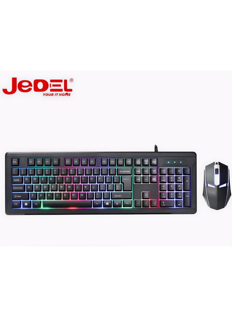 جي ديل مجموعة لوحة مفاتيح وماوس للألعاب سلكية GK105 مع إضاءة RGB - Image 2