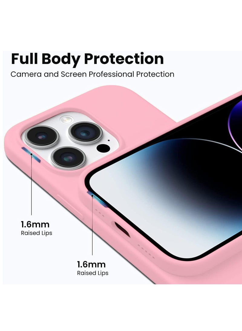 JAJEEK "New Soft Liquid Silicone Gel Case for iPhone 16 Pro Max – Full Body Shockproof Protection, Matte Finish & Soft Microfiber Lining (Baby Pink)" - Image 5