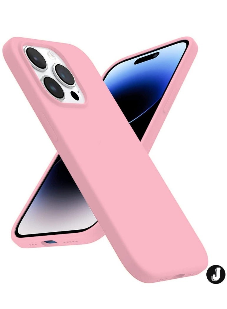 JAJEEK "New Soft Liquid Silicone Gel Case for iPhone 16 Pro Max – Full Body Shockproof Protection, Matte Finish & Soft Microfiber Lining (Baby Pink)" - Image 1