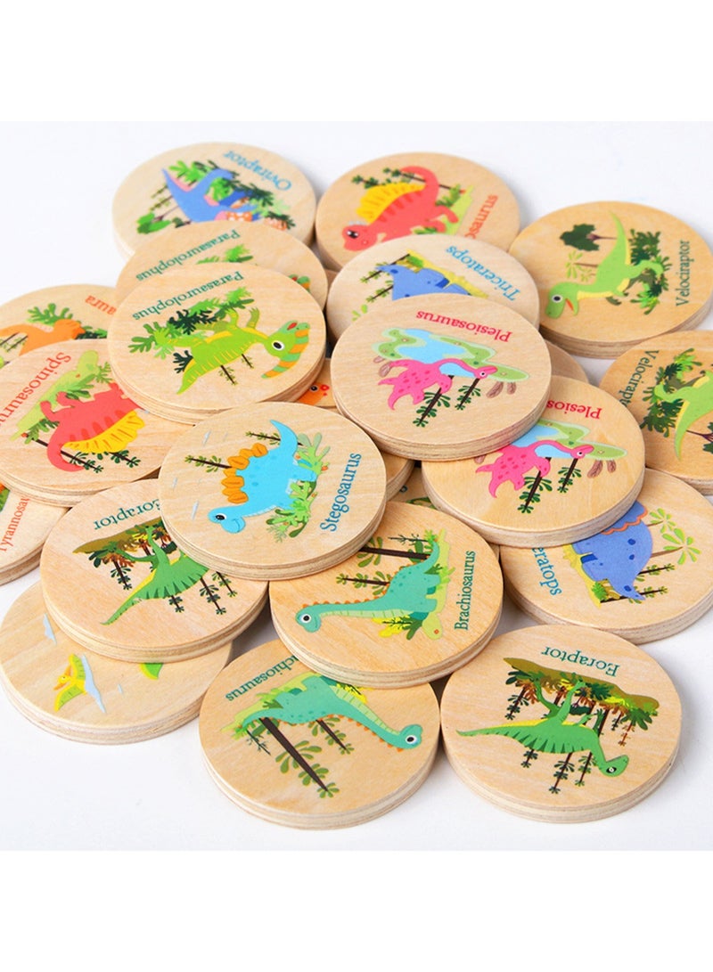سكمي لعبة مطابقة للأطفال لعبة تعليمية لعبة الديناصورات، لعبة مطابقة اللون والشكل لعبة الديناصور - Image 3