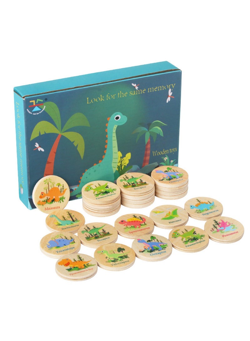 سكمي لعبة مطابقة للأطفال لعبة تعليمية لعبة الديناصورات، لعبة مطابقة اللون والشكل لعبة الديناصور - Image 1