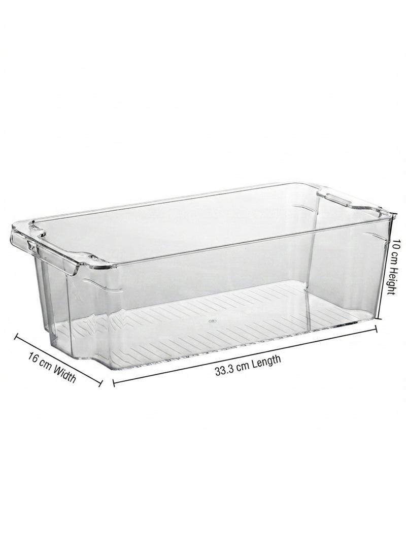 ORGANiZERS Fridge Organizer, Stackable Storage Container with Handles, BPA-free Clear Drawer Organizer for Kitchen and Refrigerator, Practical Organization for Kitchen 33.3x16x10cm - Image 3